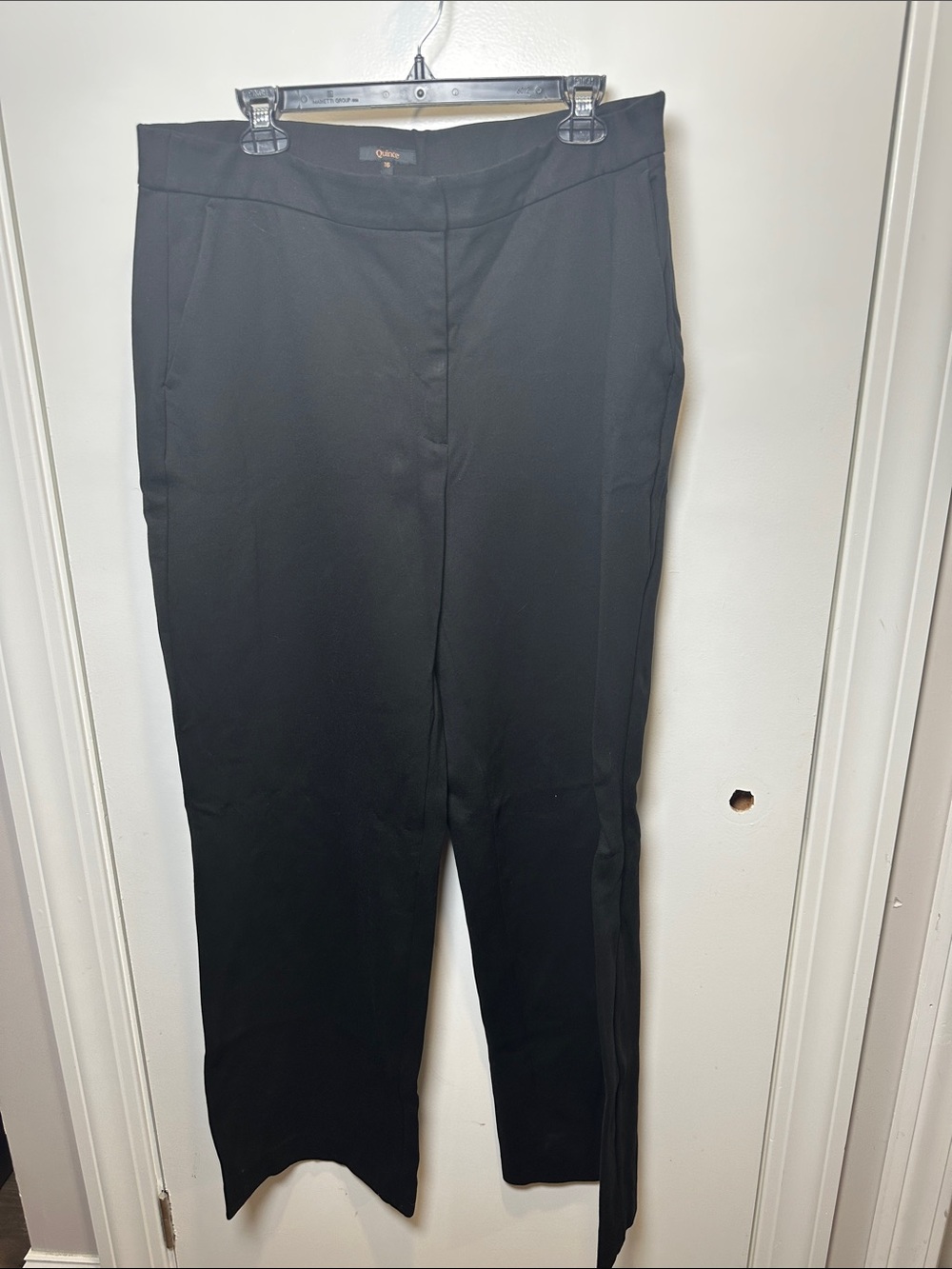 Quince Black Straight-Leg Dress Trousers (100)